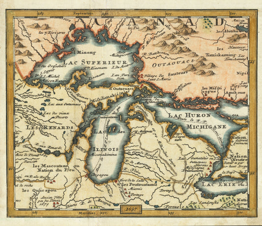 Michigan Map 1694